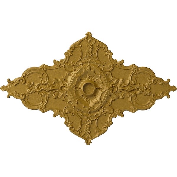 Ekena Millwork Melchor Diamond Medallion (Canopies up to 4"), 67 1/4"W x 43 3/8"H x 4"ID x 2"P, Pharaohs Gold CM70X43MLPGS - main